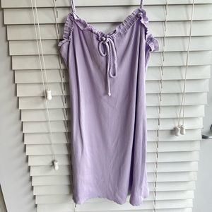 URBAN OUTFITTERS UO Lavender Light Purple Strappy Ruffle Ribbed Bodycon Mini L